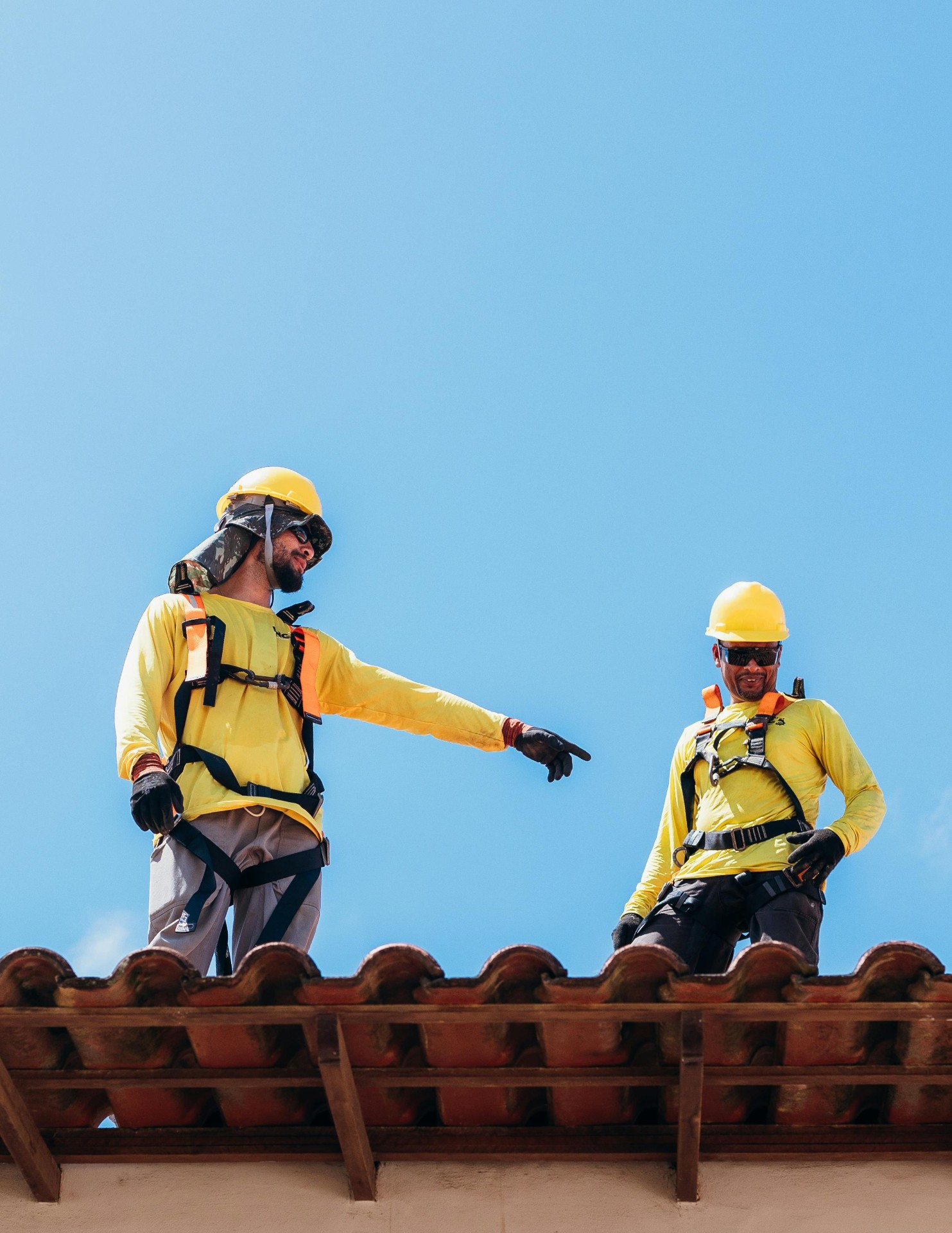 HCI-R certified roofing inspectors on the job - 1st Capital Certified Roofing Austin TX